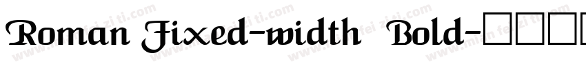 Roman Fixed-width Bold字体转换